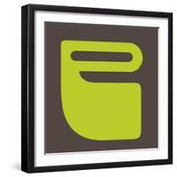 Letter P Green-NaxArt-Framed Art Print