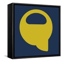 Letter Q Yellow-NaxArt-Framed Stretched Canvas
