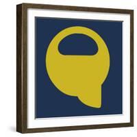 Letter Q Yellow-NaxArt-Framed Art Print