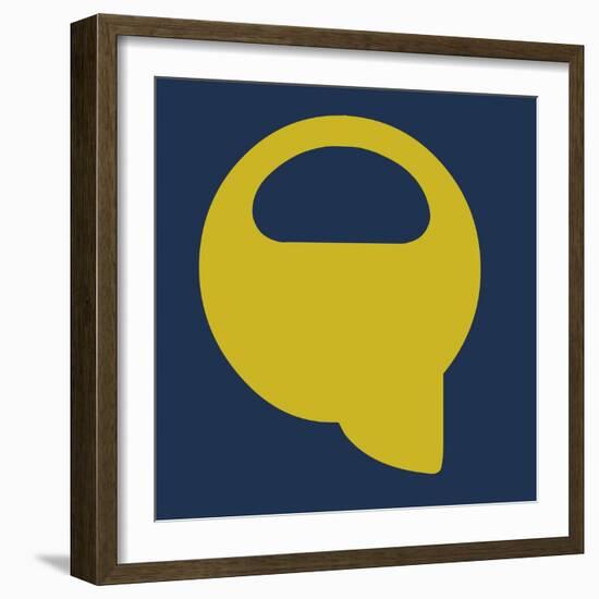 Letter Q Yellow-NaxArt-Framed Art Print