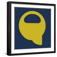 Letter Q Yellow-NaxArt-Framed Art Print