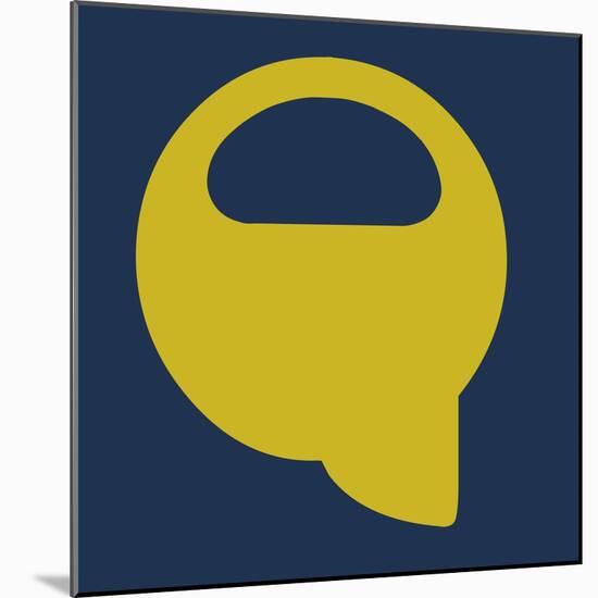 Letter Q Yellow-NaxArt-Mounted Art Print