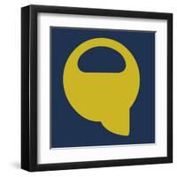 Letter Q Yellow-NaxArt-Framed Art Print