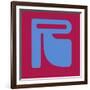 Letter R Blue-NaxArt-Framed Art Print