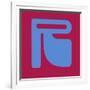 Letter R Blue-NaxArt-Framed Premium Giclee Print