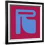 Letter R Blue-NaxArt-Framed Premium Giclee Print