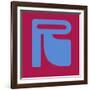 Letter R Blue-NaxArt-Framed Art Print