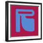 Letter R Blue-NaxArt-Framed Art Print