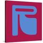 Letter R Blue-NaxArt-Stretched Canvas