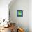 Letter R Green-NaxArt-Framed Stretched Canvas displayed on a wall