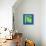 Letter R Green-NaxArt-Mounted Art Print displayed on a wall