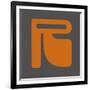 Letter R Orange-NaxArt-Framed Art Print