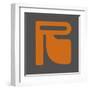 Letter R Orange-NaxArt-Framed Art Print