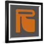 Letter R Orange-NaxArt-Framed Art Print