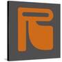 Letter R Orange-NaxArt-Stretched Canvas