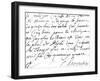 Letter Regarding the Music Composed by Charpentier for "Psyche" by Moliere 1684-Marc-antoine Charpentier-Framed Giclee Print