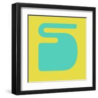 Letter S Blue and Yellow-NaxArt-Framed Art Print