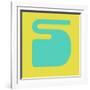 Letter S Blue and Yellow-NaxArt-Framed Art Print