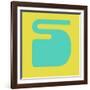 Letter S Blue and Yellow-NaxArt-Framed Art Print