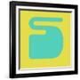 Letter S Blue and Yellow-NaxArt-Framed Art Print