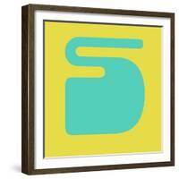 Letter S Blue and Yellow-NaxArt-Framed Premium Giclee Print