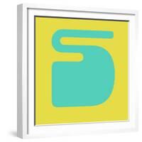 Letter S Blue and Yellow-NaxArt-Framed Premium Giclee Print