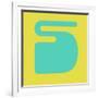 Letter S Blue and Yellow-NaxArt-Framed Art Print