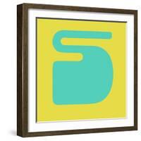 Letter S Blue and Yellow-NaxArt-Framed Art Print