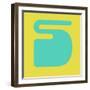 Letter S Blue and Yellow-NaxArt-Framed Art Print