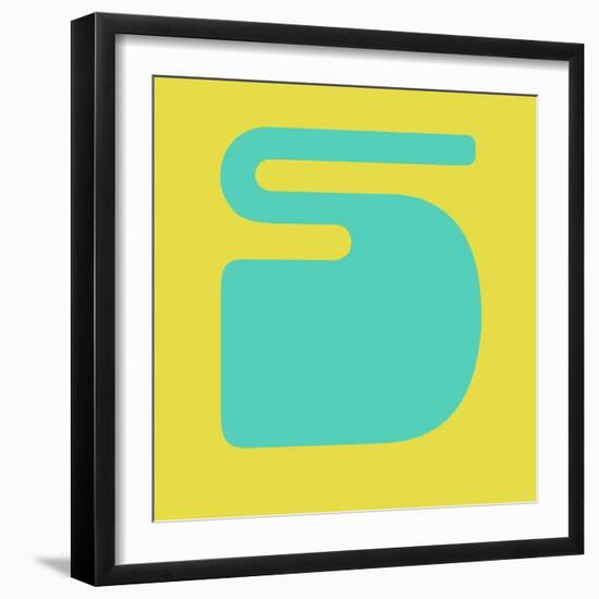 Letter S Blue and Yellow-NaxArt-Framed Art Print