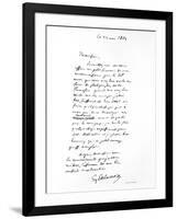 Letter Signed by Eugene Delacroix, French Romantic Artist, 1863-Eugene Delacroix-Framed Giclee Print