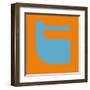 Letter T Blue-NaxArt-Framed Art Print