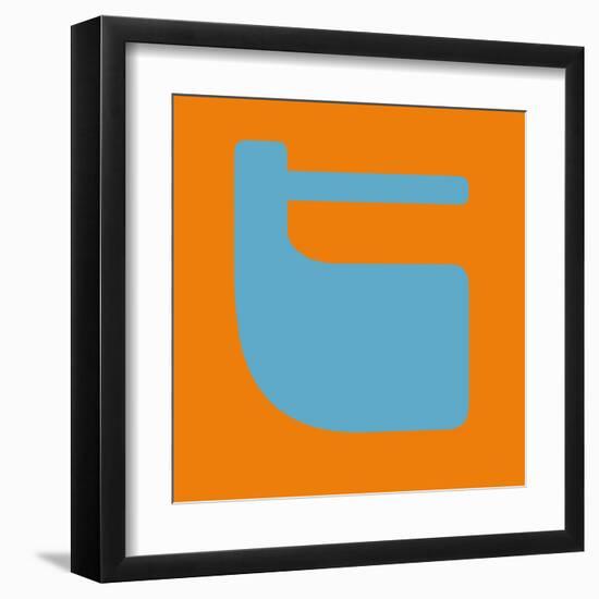 Letter T Blue-NaxArt-Framed Art Print