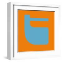 Letter T Blue-NaxArt-Framed Art Print