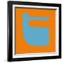 Letter T Blue-NaxArt-Framed Art Print