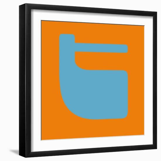 Letter T Blue-NaxArt-Framed Art Print