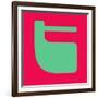 Letter T Green-NaxArt-Framed Art Print