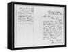 Letter to Abraham Lincoln from Mathew Brady-null-Framed Stretched Canvas