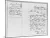 Letter to Abraham Lincoln from Mathew Brady-null-Mounted Giclee Print