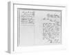 Letter to Abraham Lincoln from Mathew Brady-null-Framed Giclee Print