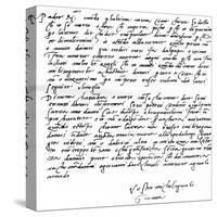 Letter to His Father, Leonardo Di Buonarrota Simoni, at Florence, Contradicting a Rumour of His…-Michelangelo Buonarroti-Stretched Canvas