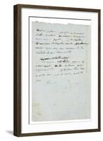 Letter to Josephine De Beauharnais, 1795-6-Napoleon Bonaparte-Framed Giclee Print