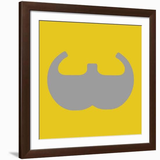 Letter W Grey-NaxArt-Framed Art Print