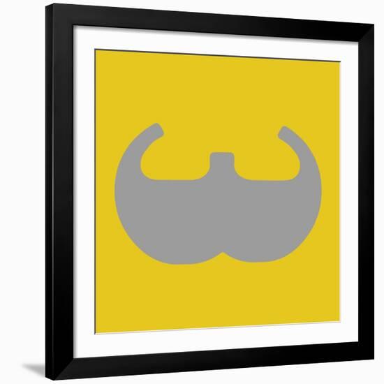 Letter W Grey-NaxArt-Framed Art Print