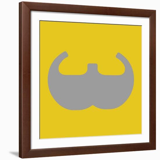 Letter W Grey-NaxArt-Framed Art Print