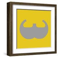 Letter W Grey-NaxArt-Framed Art Print