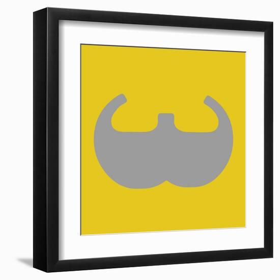 Letter W Grey-NaxArt-Framed Art Print