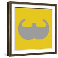 Letter W Grey-NaxArt-Framed Art Print