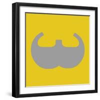 Letter W Grey-NaxArt-Framed Art Print