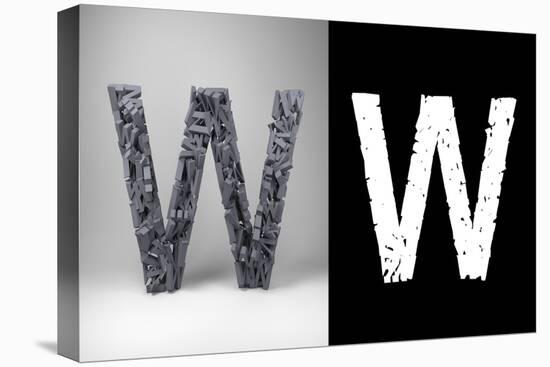 Letter W-badboo-Stretched Canvas